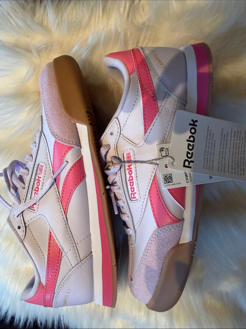 Reebok Women's Sneakers in Pink, White and Lavender